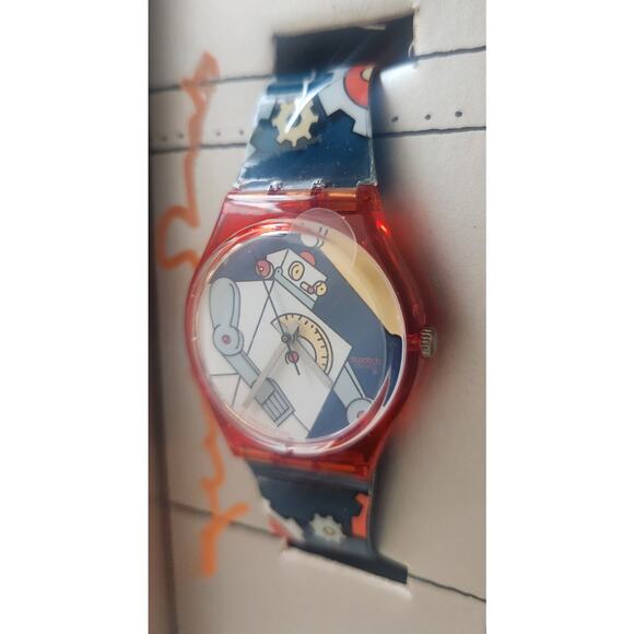 Swatch Watch ROBOBOY GR135PACK Steve Guarnaccia Box HAND SIGNED AUTOGRAPH NOS - Picture 4 of 14